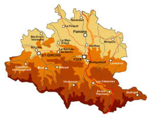 carte geographique ariege pyrenees